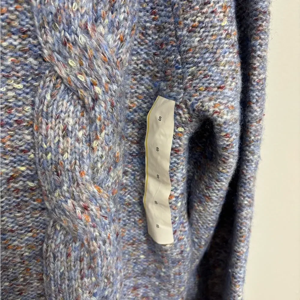 NWT Target A New Day Cable Knit Crewneck Sweater in Light Blue Heather - Size S